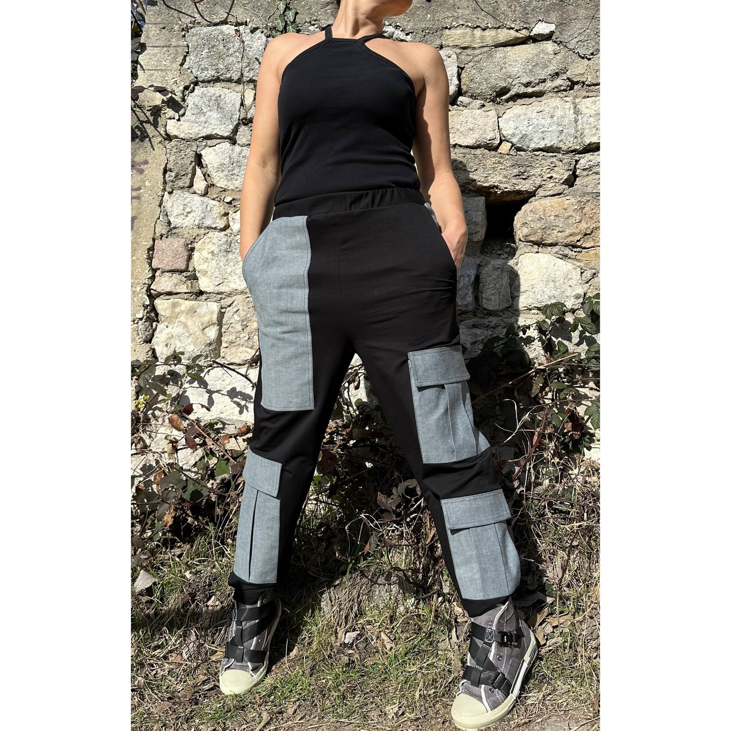 Extravagant Denim Cotton Pants - Handmade clothing from AngelBySilvia - Top Designer Brands