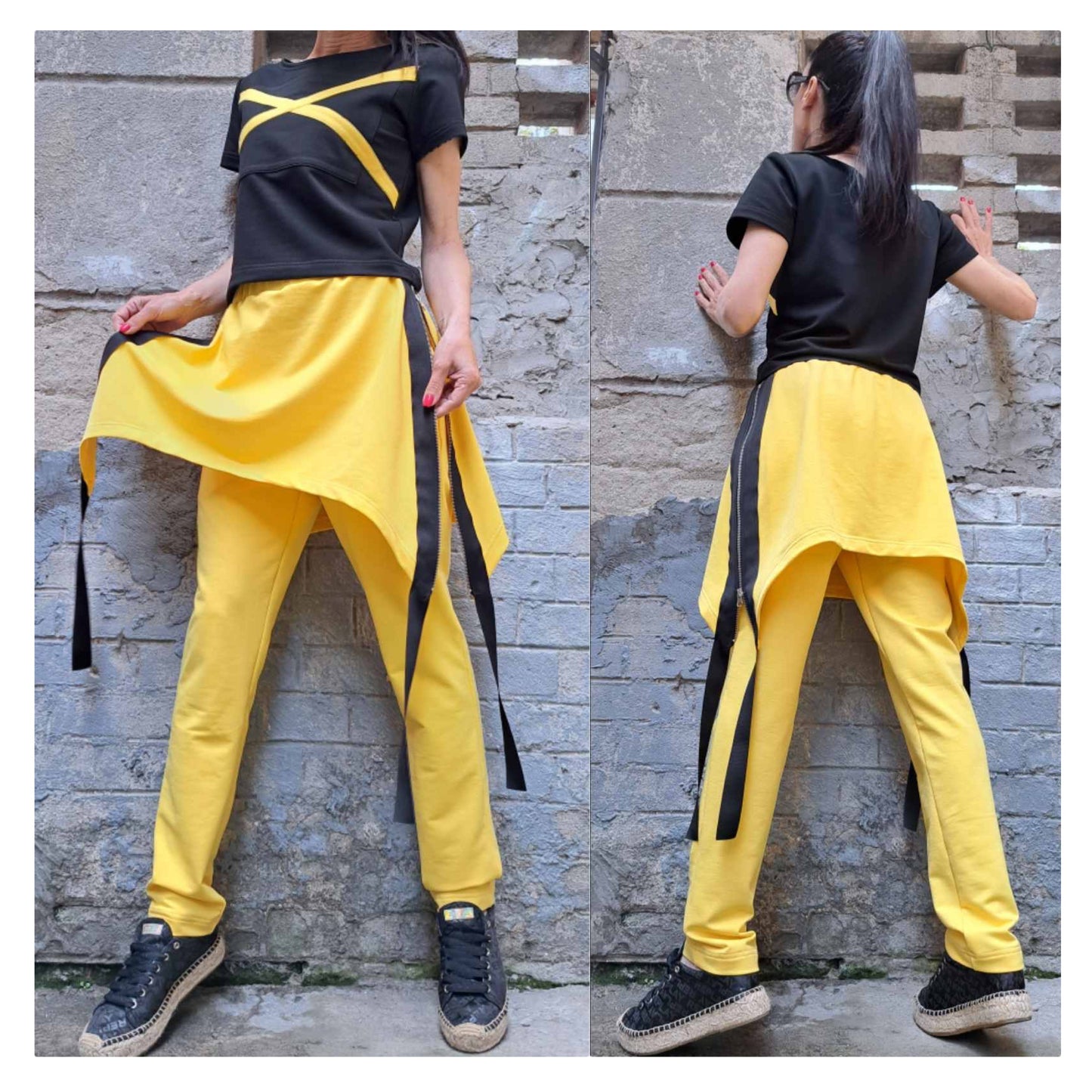 New Collection Asymmetric Outwear Woman Outfit - Handmade clothing from AngelBySilvia - Top Designer Brands