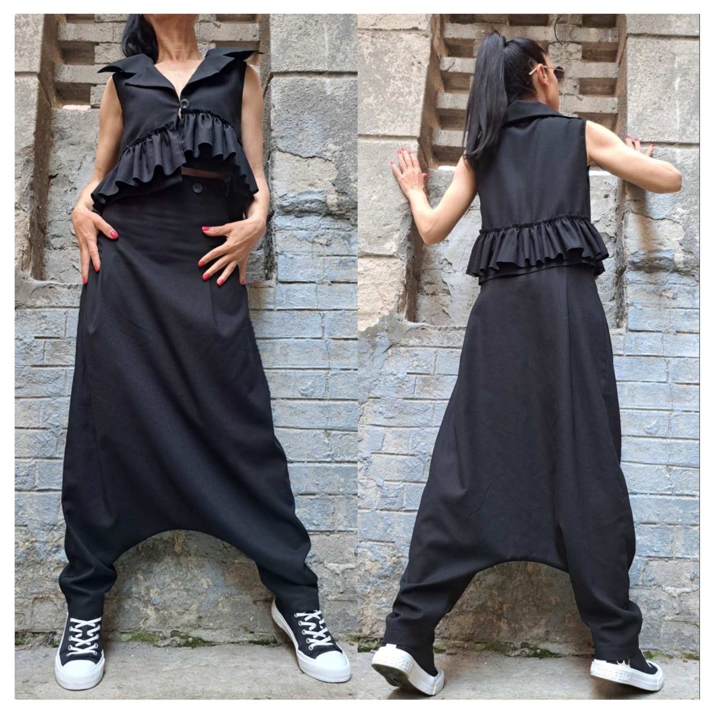 New Collection Loose Black Set - Handmade clothing from AngelBySilvia - Top Designer Brands