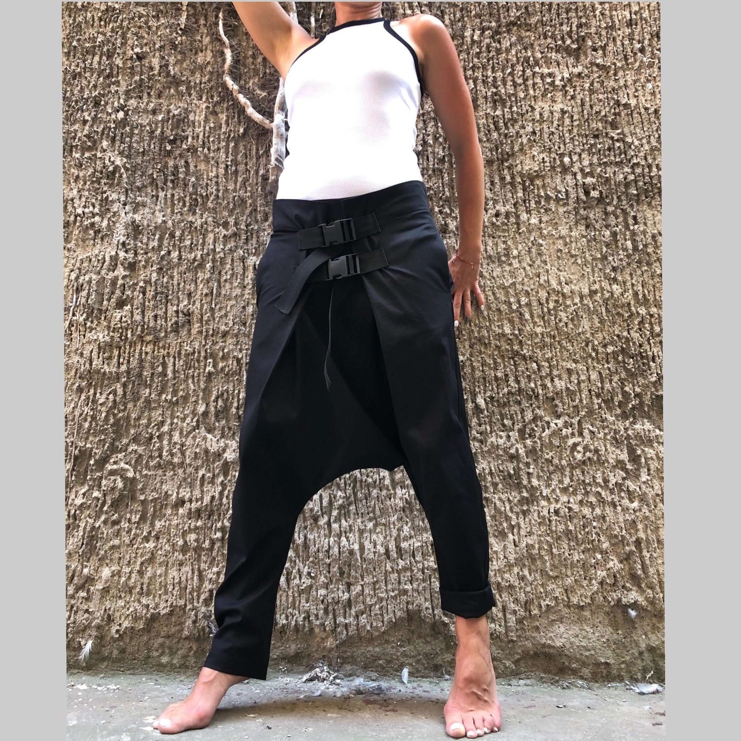 Extravagant Black Trousers - Handmade clothing from AngelBySilvia - Top Designer Brands