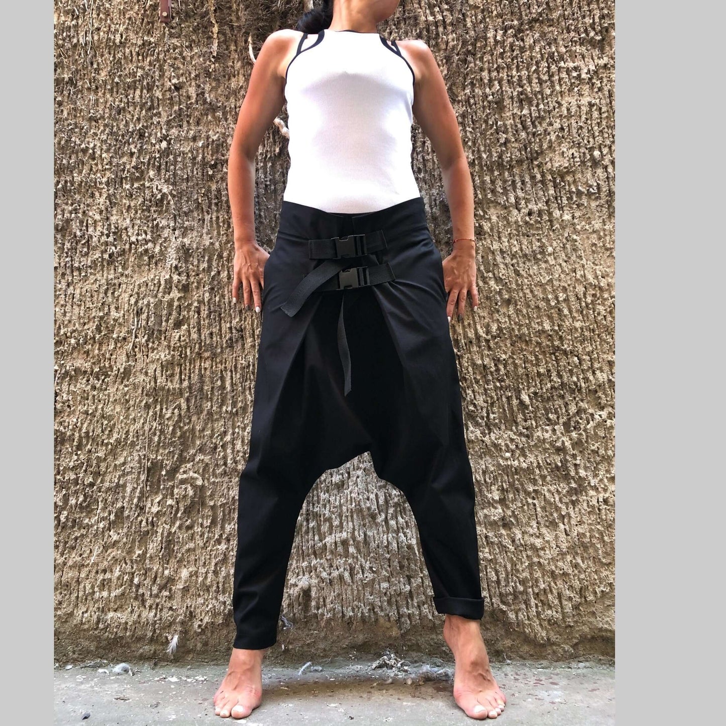 Extravagant Black Trousers - Handmade clothing from AngelBySilvia - Top Designer Brands