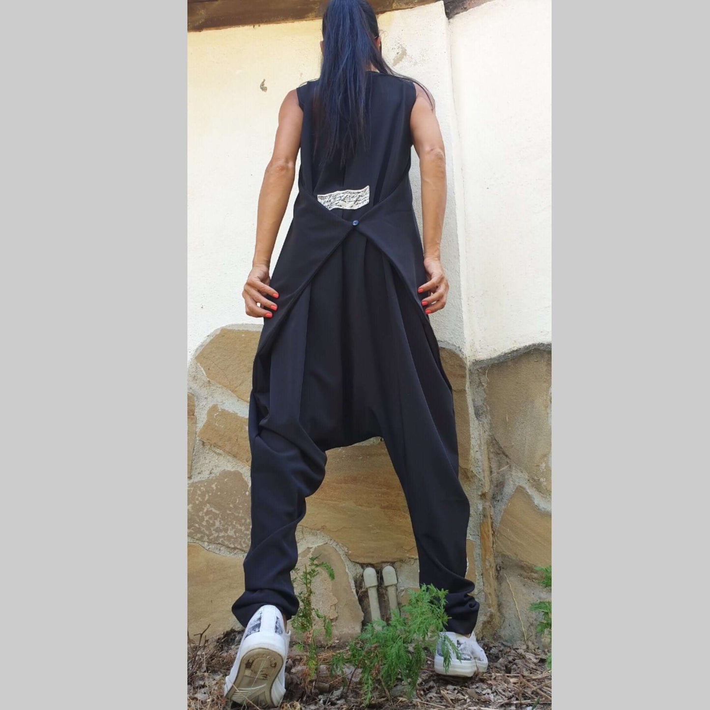 Drop Crotch Jumpsuit - Handmade clothing from AngelBySilvia - Top Designer Brands