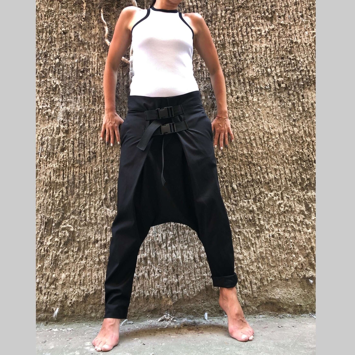 Extravagant Black Trousers - Handmade clothing from AngelBySilvia - Top Designer Brands