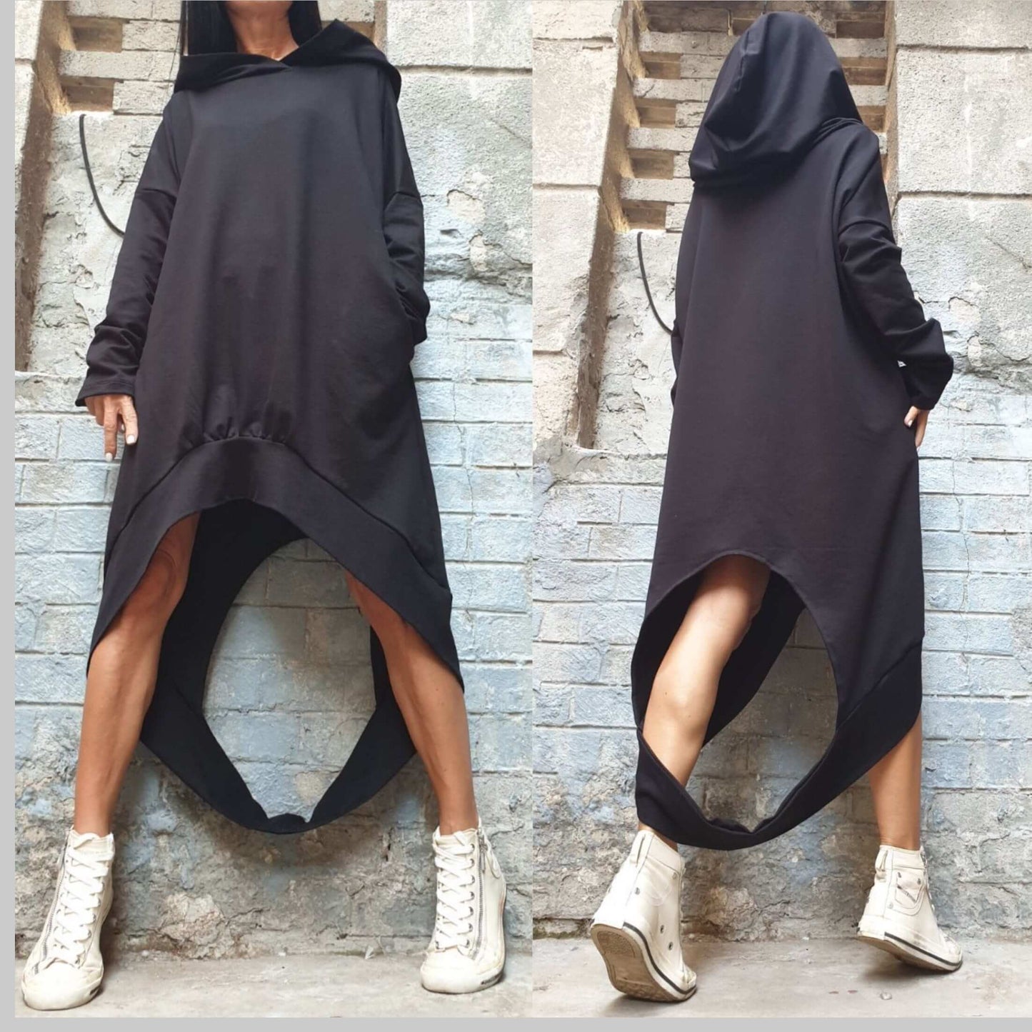 Extravagant Hooded Tunic - Handmade clothing from AngelBySilvia - Top Designer Brands