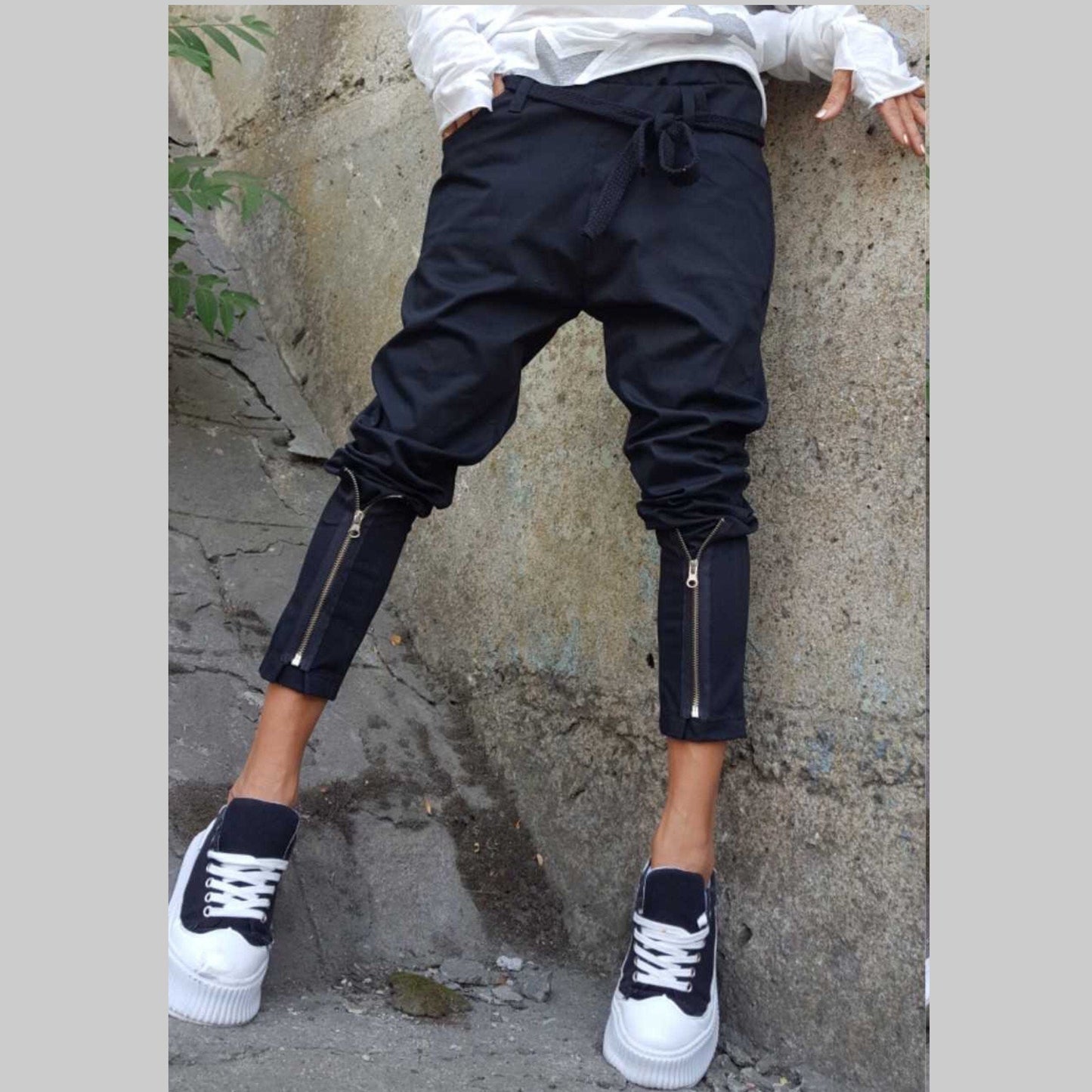 Urban Women Black Pants - Handmade clothing from AngelBySilvia - Top Designer Brands