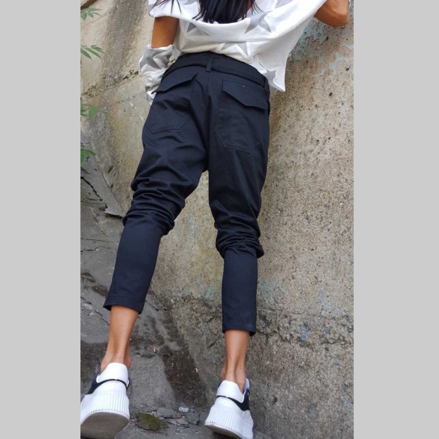 Urban Women Black Pants - Handmade clothing from AngelBySilvia - Top Designer Brands