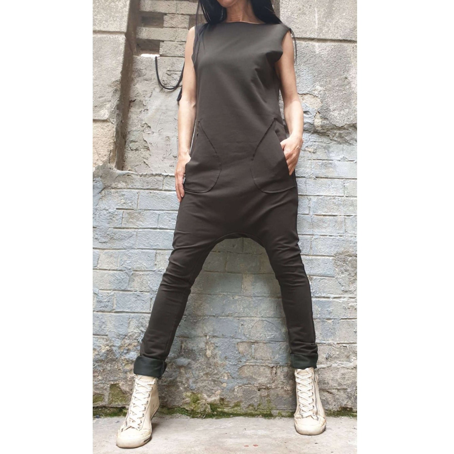 Military Green Jumpsuit - Handmade clothing from AngelBySilvia - Top Designer Brands
