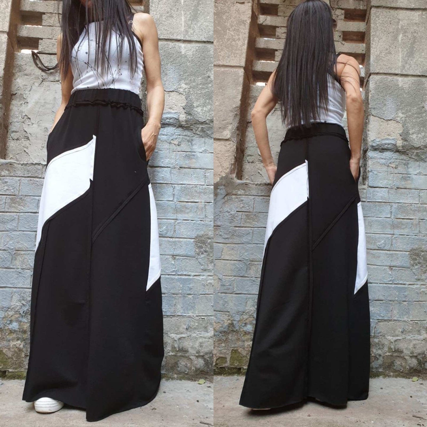 New Collection Long Cotton Skirt - Handmade clothing from AngelBySilvia - Top Designer Brands