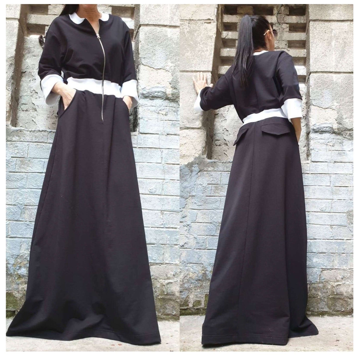 Female Cotton Dress,Extravagant Pocket Dress,Casual Fitting Dress,3 - Handmade clothing from AngelBySilvia - Top Designer Brands