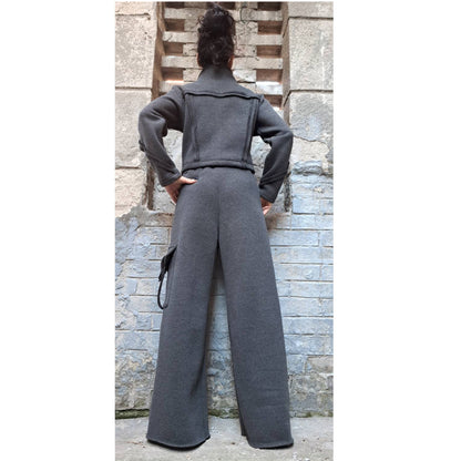 Winter Grey Blazer Pants Set - Handmade clothing from AngelBySilvia - Top Designer Brands 