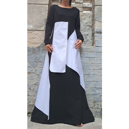 Asymmetric Long Dress - Handmade clothing from Angel By Silvia - Top Designer Brands 