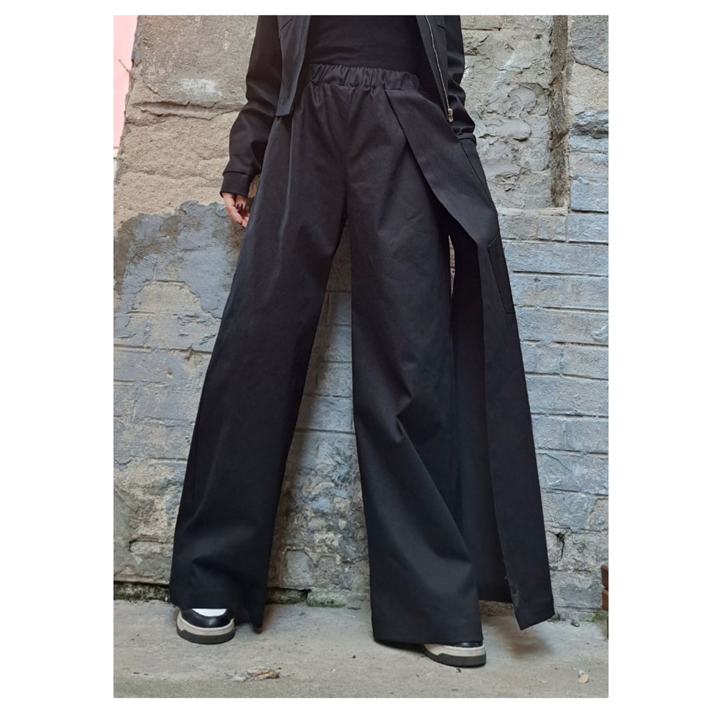 High Waist Black Denim Pants - Handmade clothing from Angel By Silvia - Top Designer Brands 