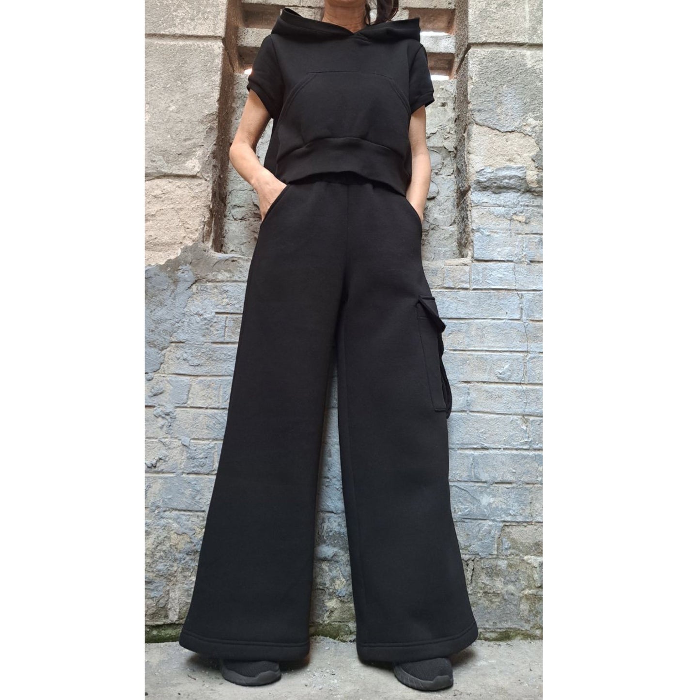 Winter Black Pants Top Set - Handmade clothing from AngelBySilvia - Top Designer Brands 