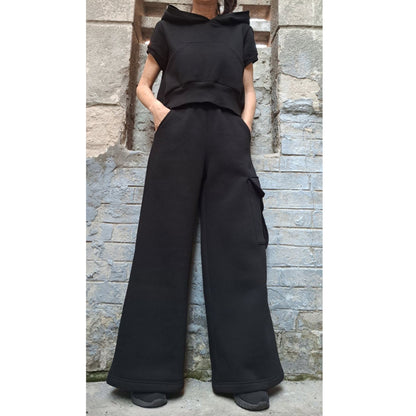 Winter Black Pants Top Set - Handmade clothing from AngelBySilvia - Top Designer Brands 