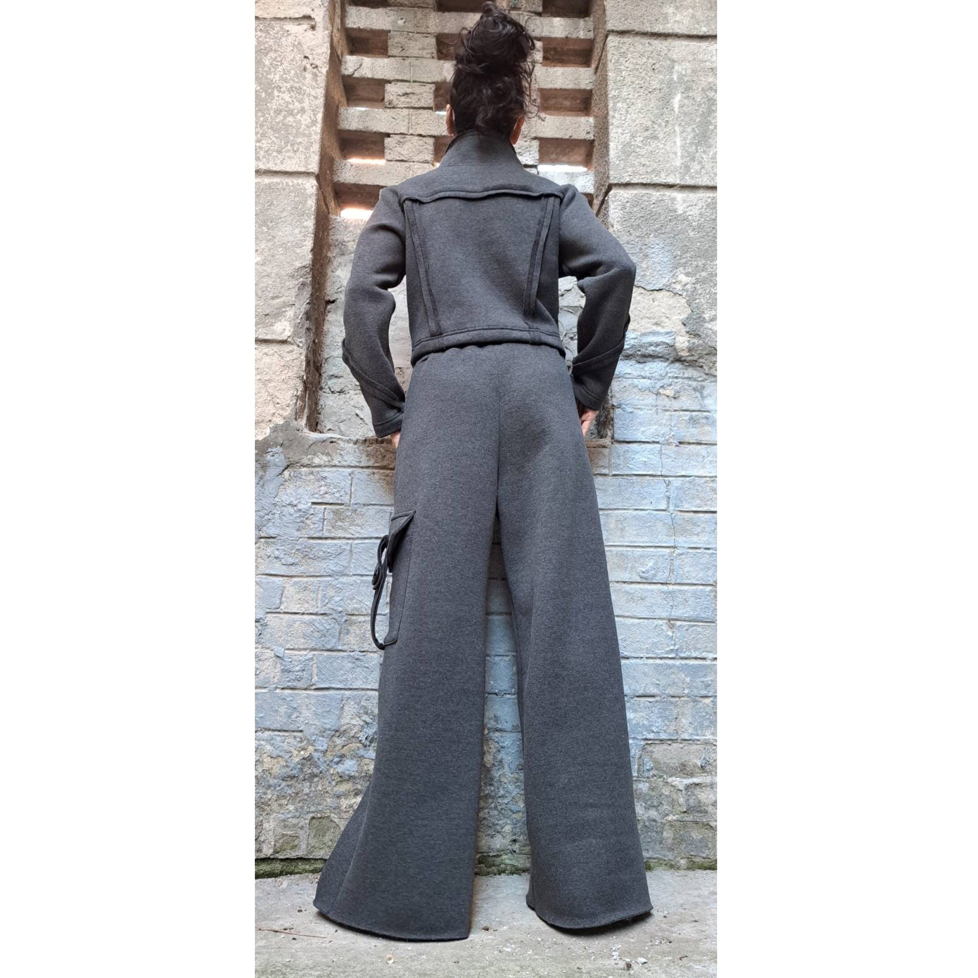 Winter Grey Blazer Pants Set - Handmade clothing from AngelBySilvia - Top Designer Brands 