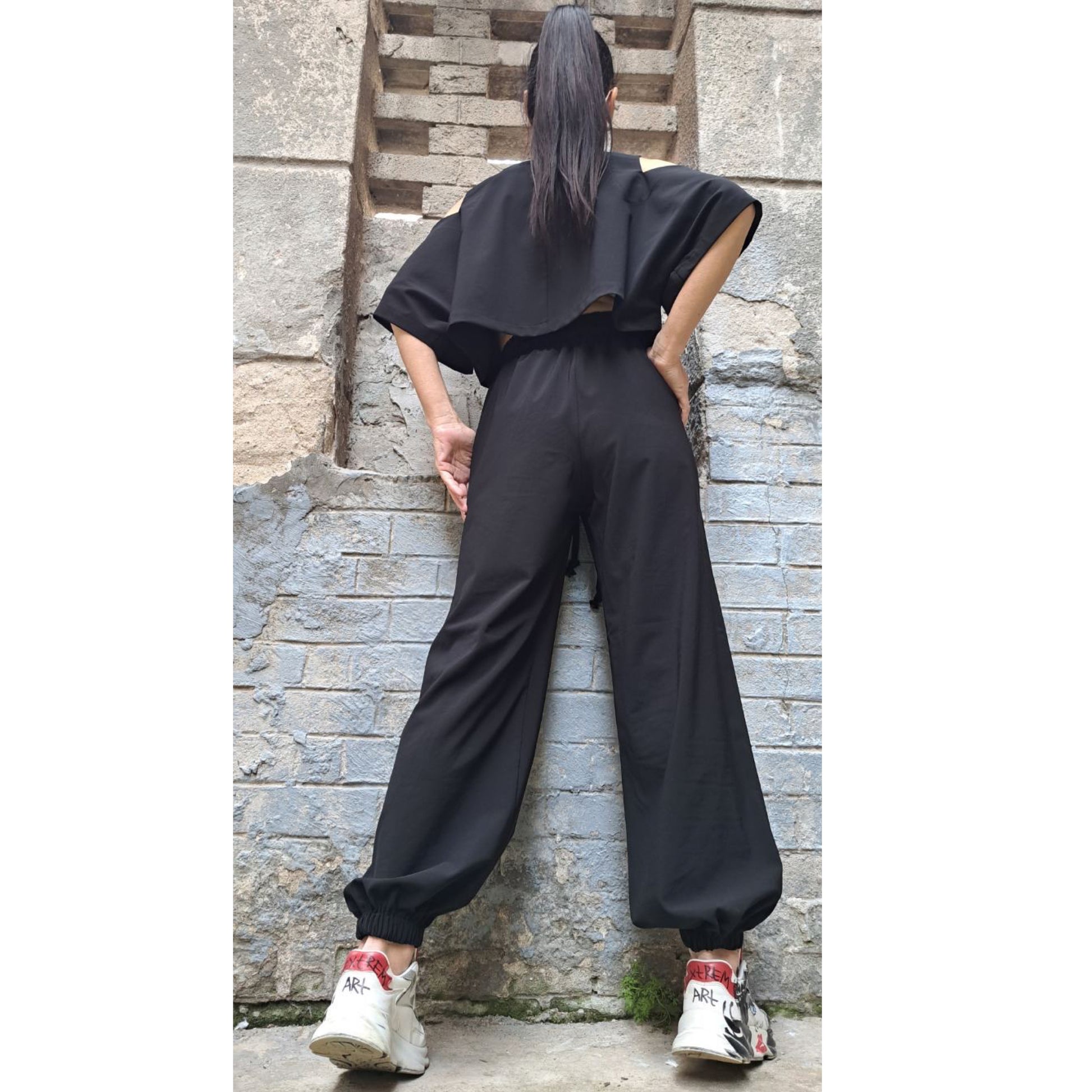 Summer Pants Top Black Set - Handmade clothing from Angel By Silvia - Top Designer Brands 