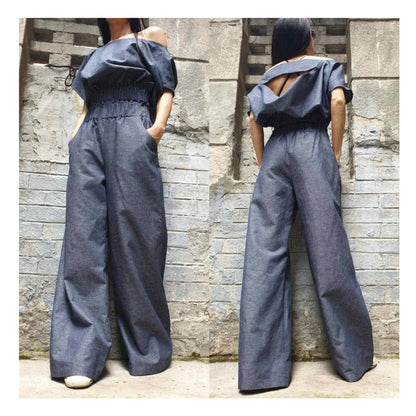 Avantgarde Denim Pants Top Set - Handmade clothing from Angel By Silvia - Top Designer Brands 