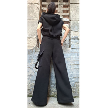 Winter Black Pants Top Set - Handmade clothing from AngelBySilvia - Top Designer Brands 
