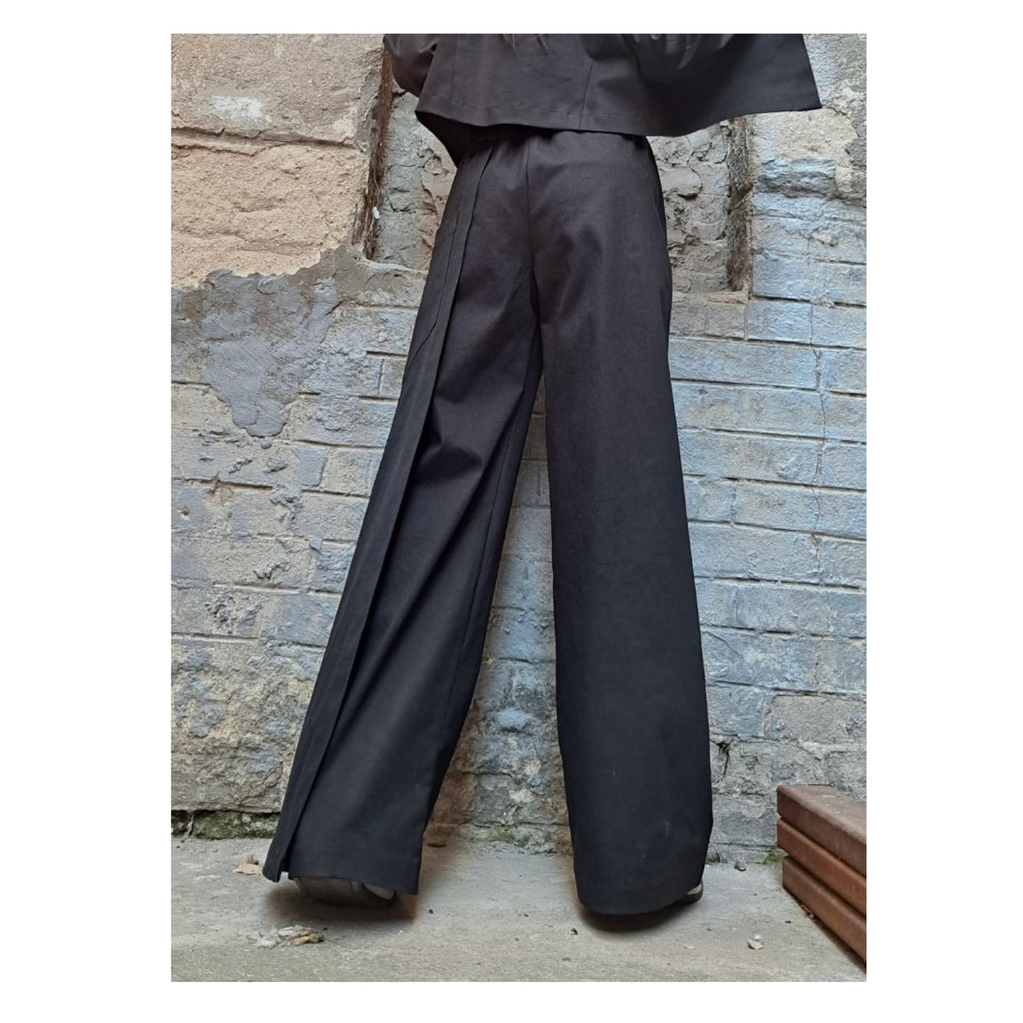 High Waist Black Denim Pants - Handmade clothing from Angel By Silvia - Top Designer Brands 