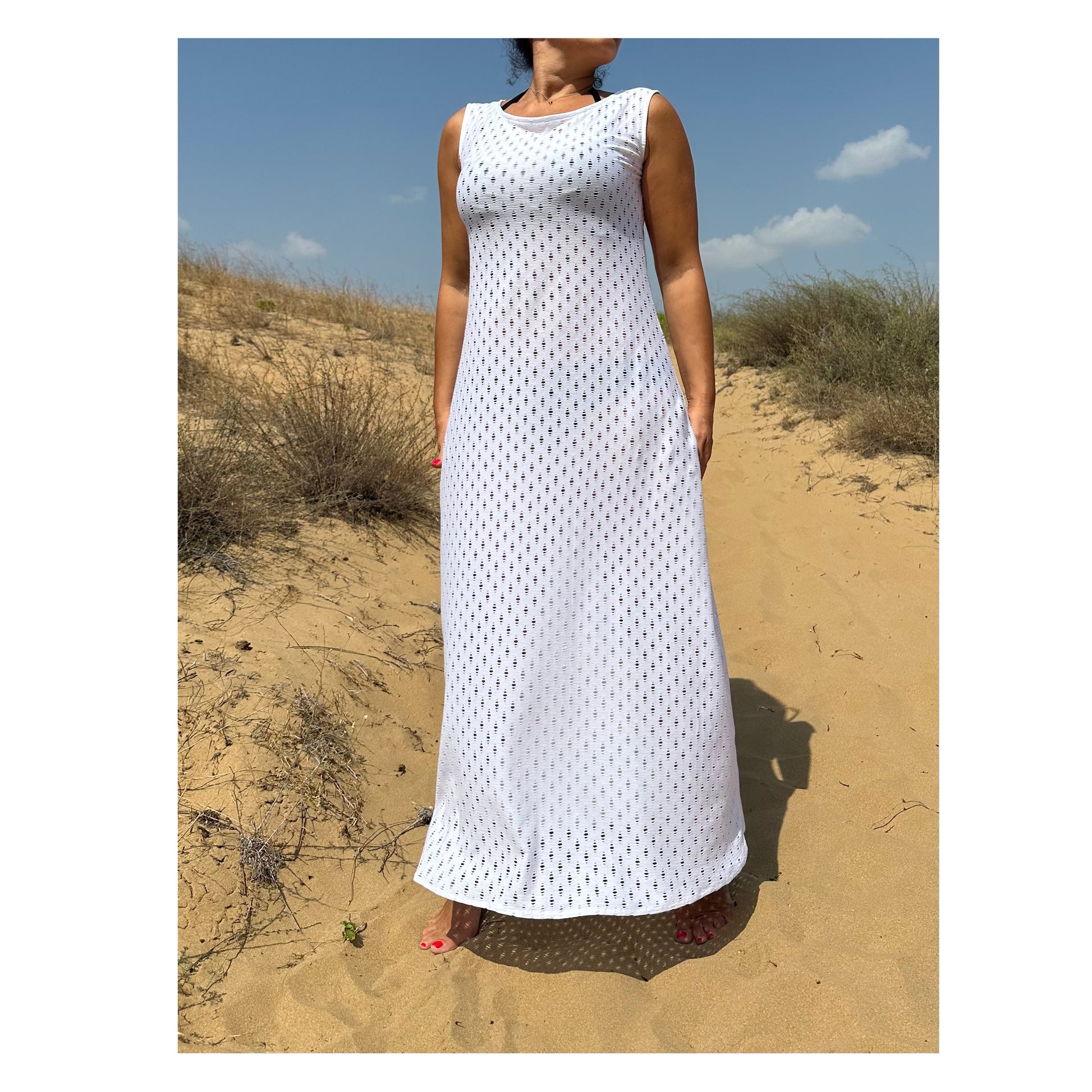 White Beach Dress - Handmade clothing from Angel By Silvia - Top Designer Brands 