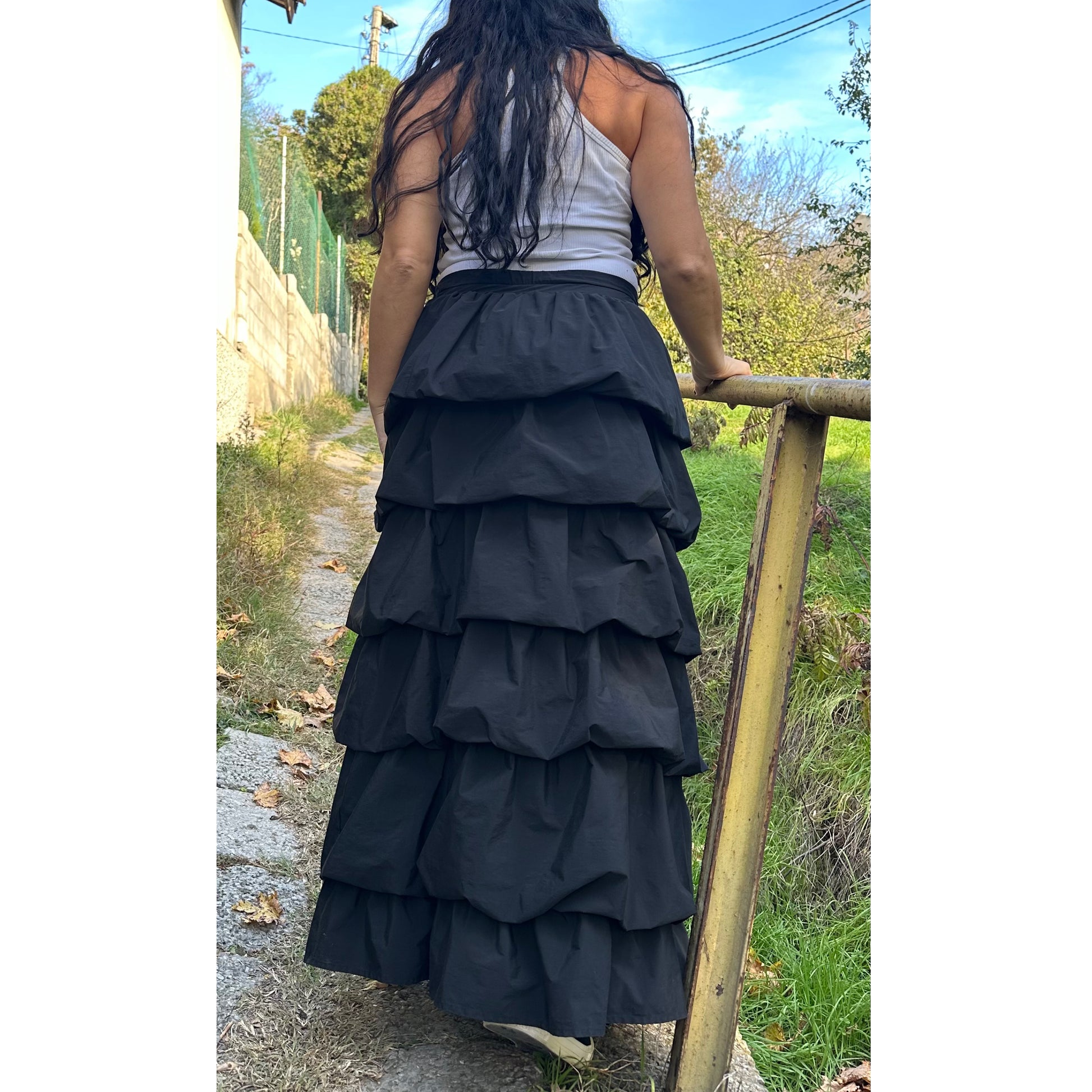 Asymmetric Long Skirt - Handmade clothing from Angel By Silvia - Top Designer Brands 