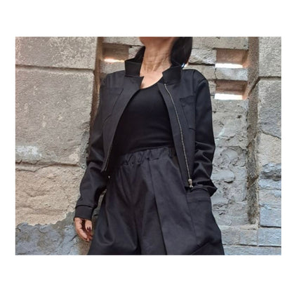 Black Denim Jacket - Handmade clothing from Angel By Silvia - Top Designer Brands 