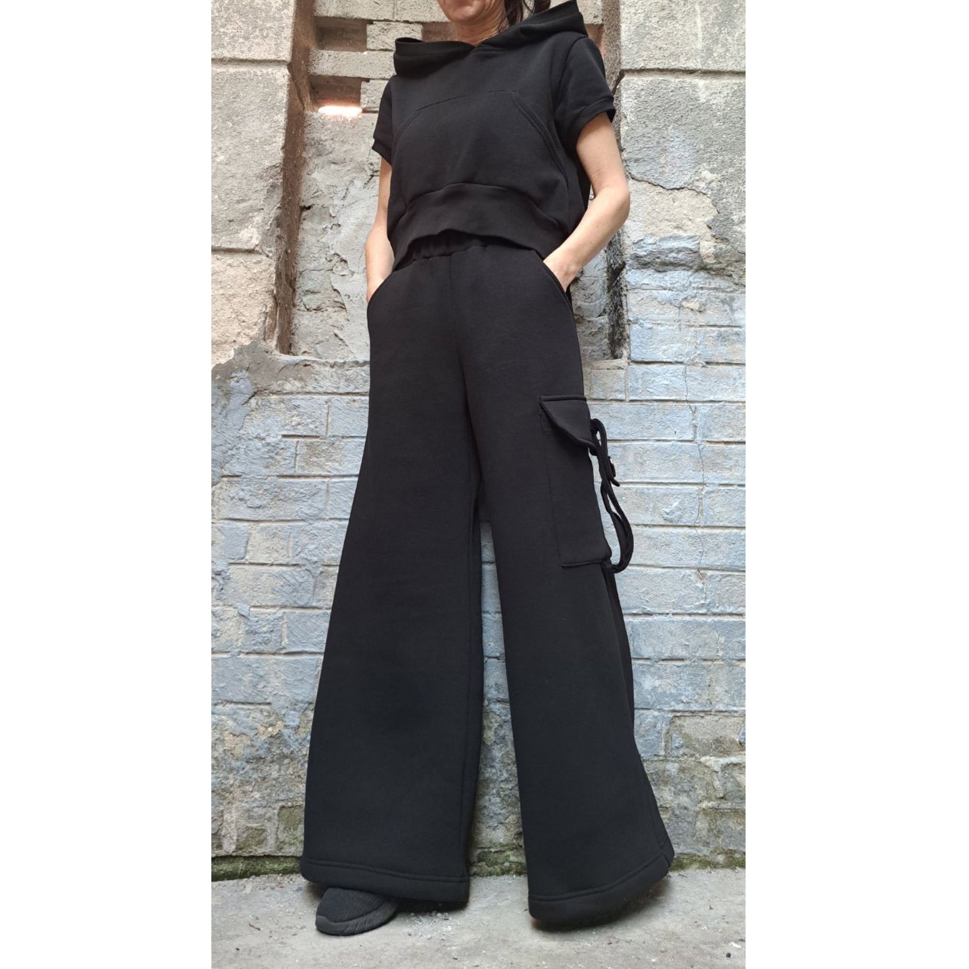 Winter Black Pants Top Set - Handmade clothing from AngelBySilvia - Top Designer Brands 