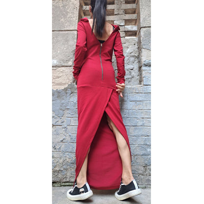 Extravagant Red Long Dress - Handmade clothing from AngelBySilvia - Top Designer Brands 