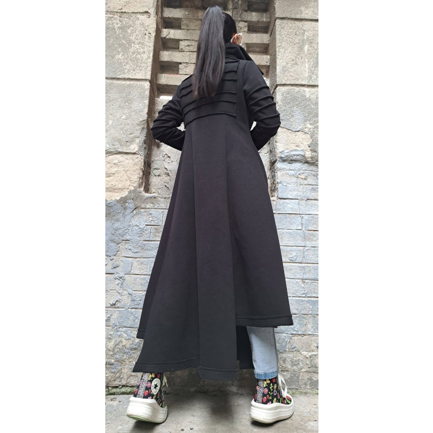 Extravagant Black Coat - Handmade clothing from AngelBySilvia - Top Designer Brands 