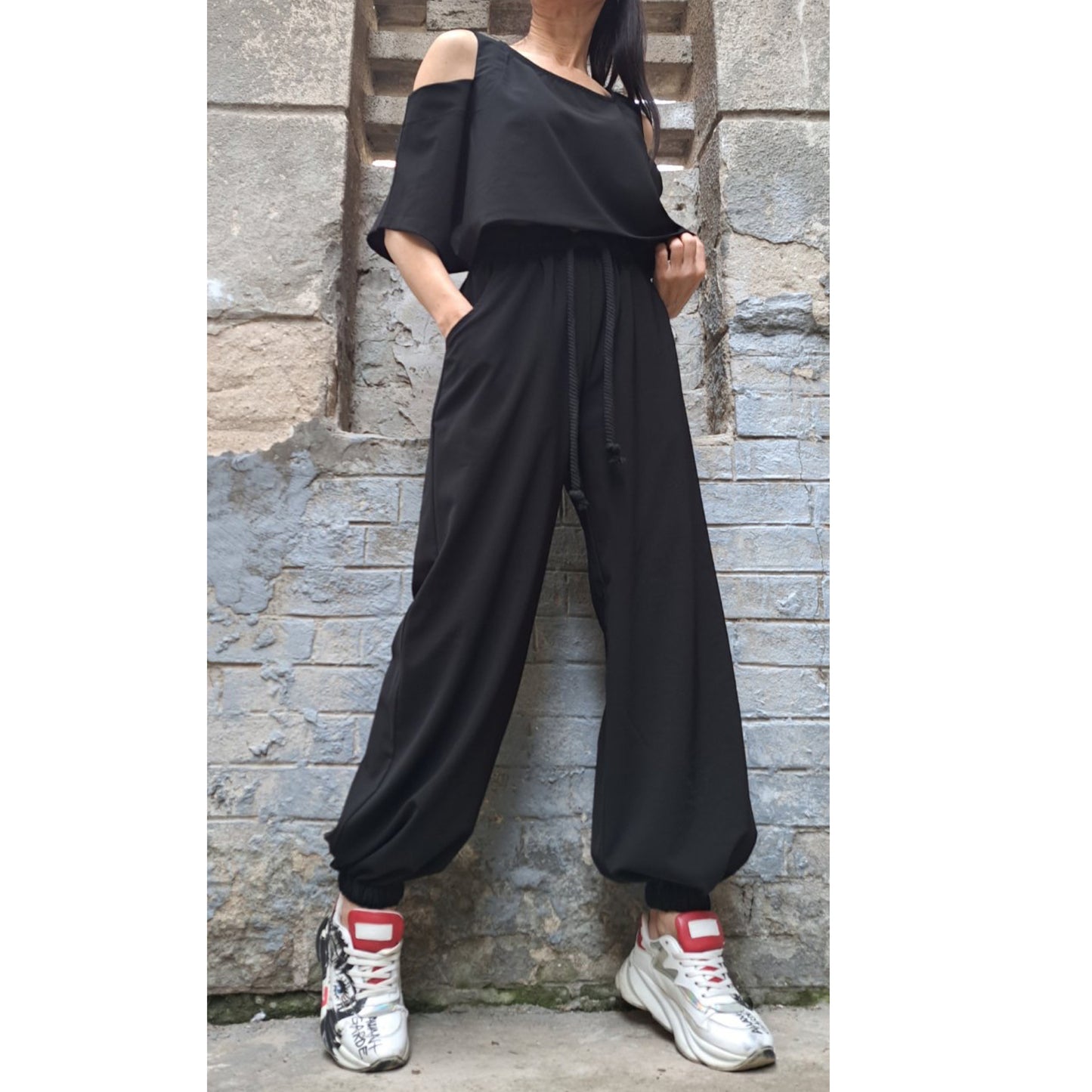 Summer Pants Top Black Set - Handmade clothing from Angel By Silvia - Top Designer Brands 