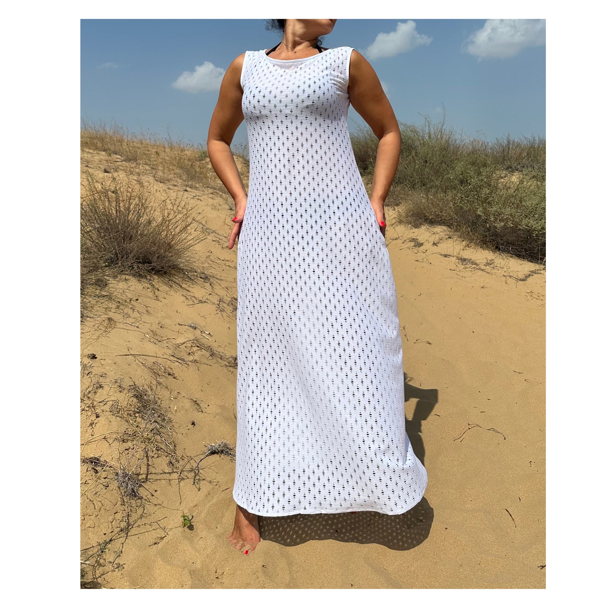 White Beach Dress - Handmade clothing from Angel By Silvia - Top Designer Brands 