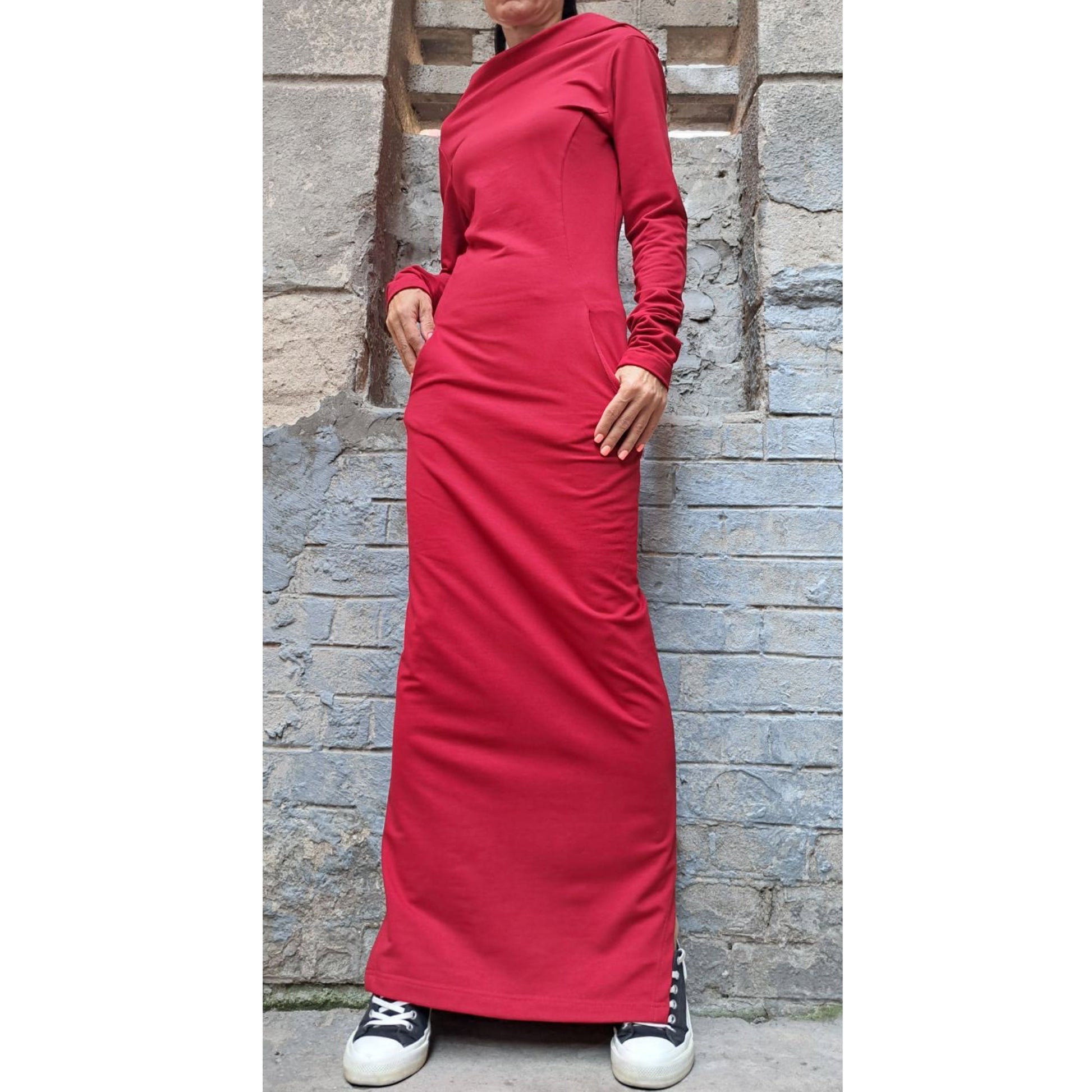 Extravagant Red Long Dress - Handmade clothing from AngelBySilvia - Top Designer Brands 