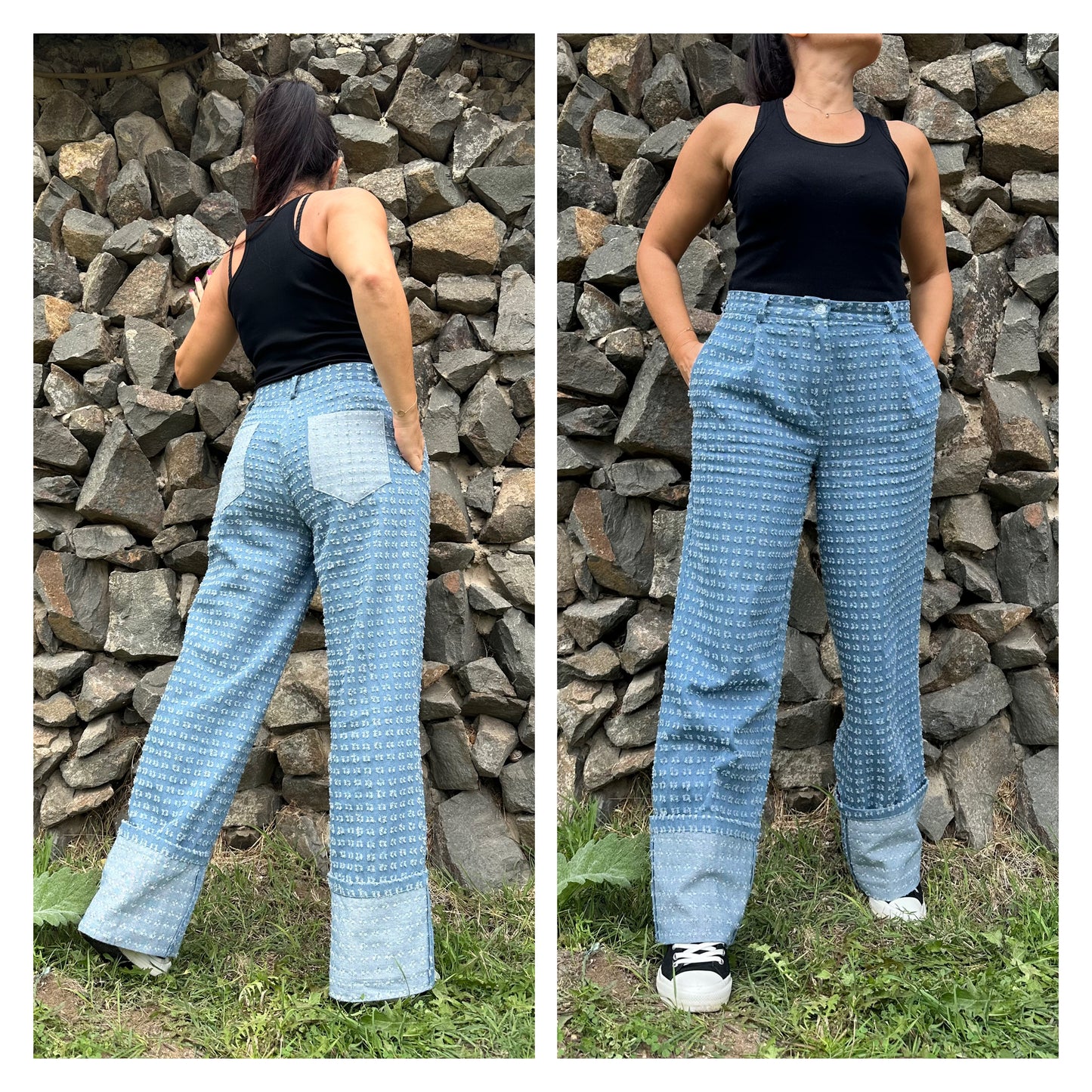 High Waist Extravagant Women Jeans - Handmade clothing from Angel By Silvia - Top Designer Brands 