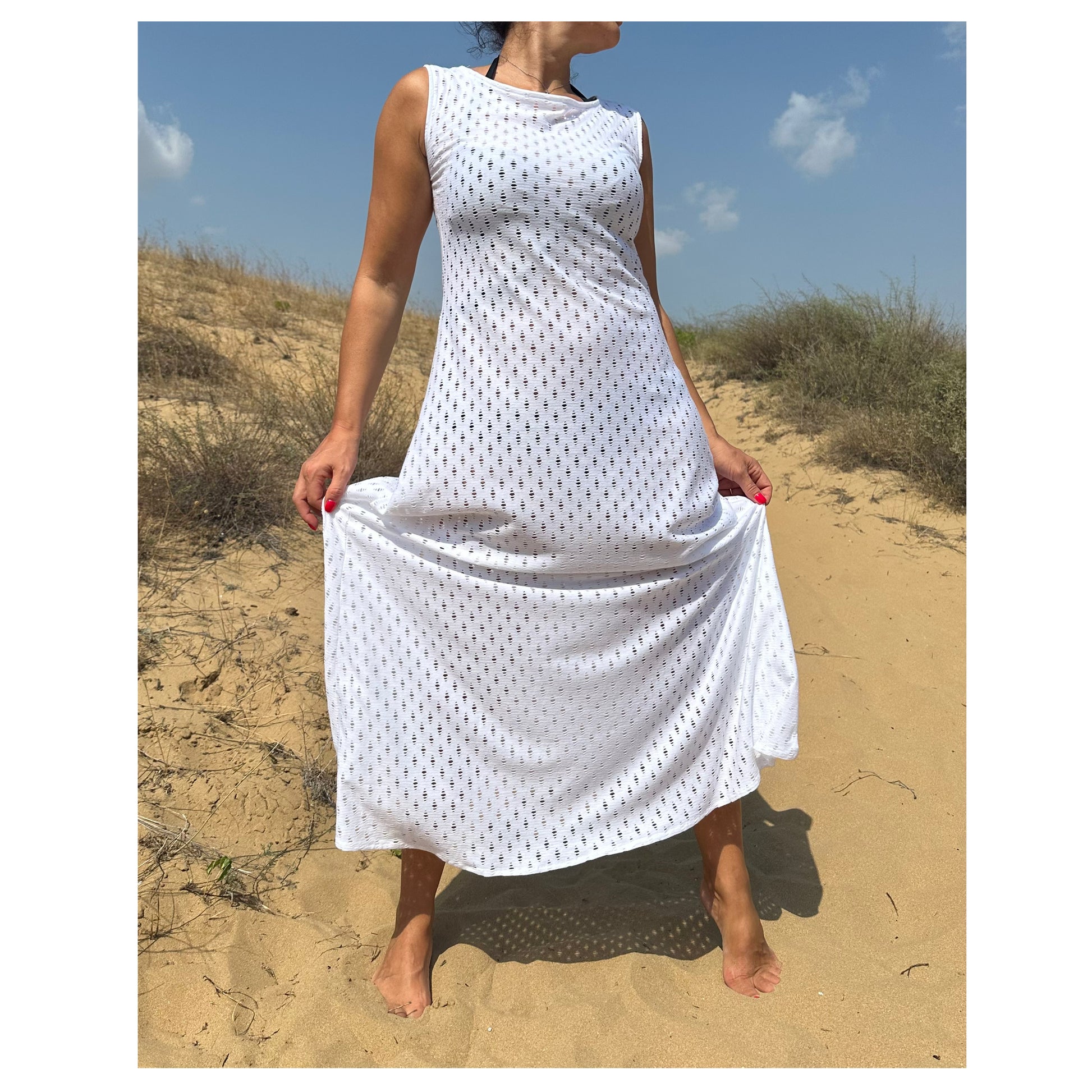 White Beach Dress - Handmade clothing from Angel By Silvia - Top Designer Brands 