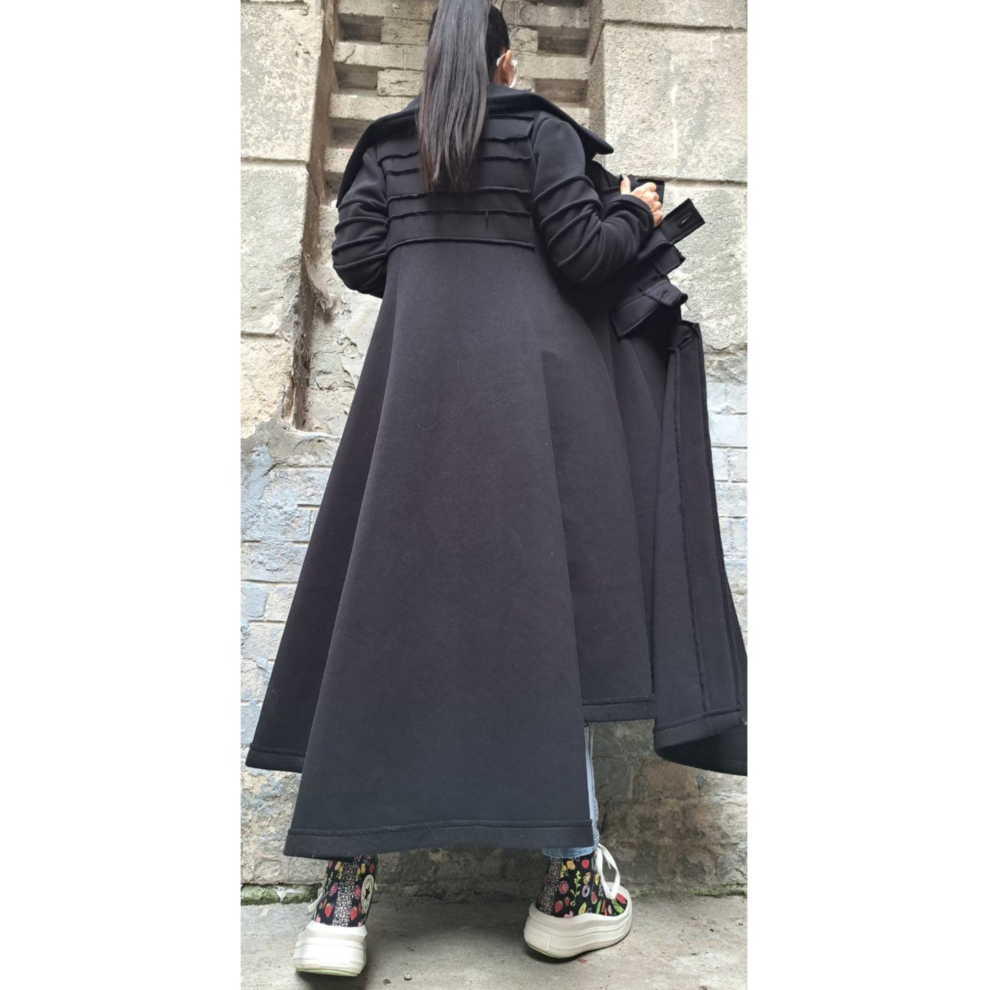 Extravagant Black Coat - Handmade clothing from AngelBySilvia - Top Designer Brands 