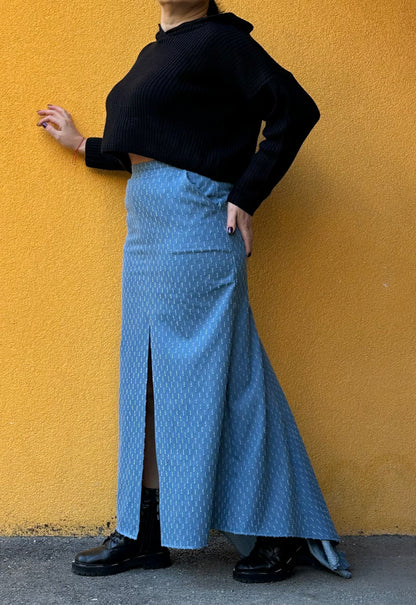 Extravagant Mermaid Cut Denim Skirt - Handmade clothing from Angel By Silvia - Top Designer Brands 