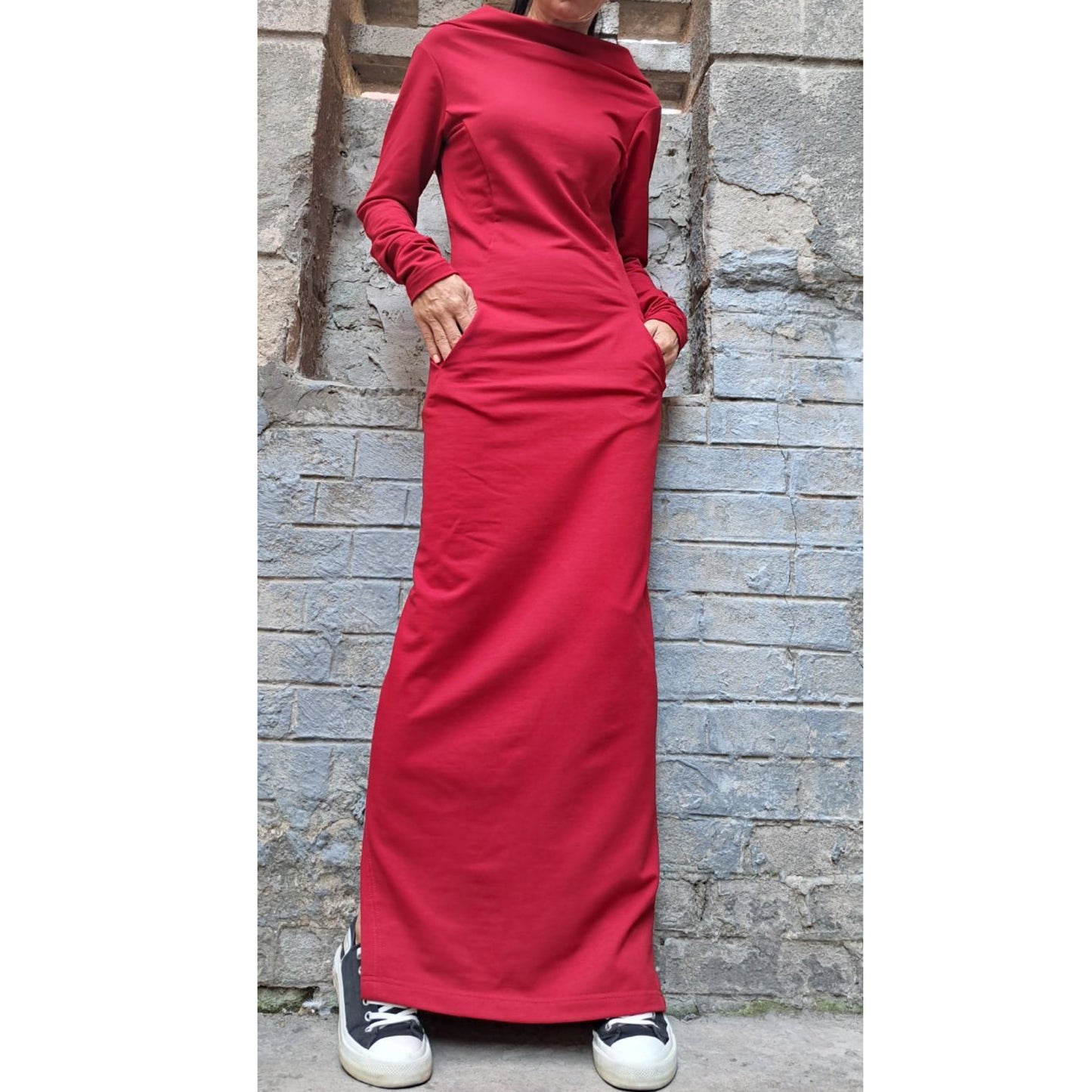 Extravagant Red Long Dress - Handmade clothing from AngelBySilvia - Top Designer Brands 