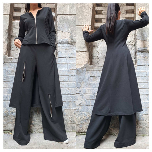 New Outwear Black Woman Set - Handmade clothing from AngelBySilvia - Top Designer Brands 
