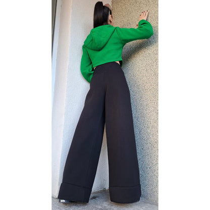 Winter High Waist Black Pants - Handmade clothing from Angel By Silvia - Top Designer Brands 