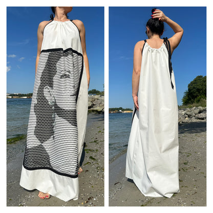 Summer White Kaftan Dress - Handmade clothing from Angel By Silvia - Top Designer Brands 