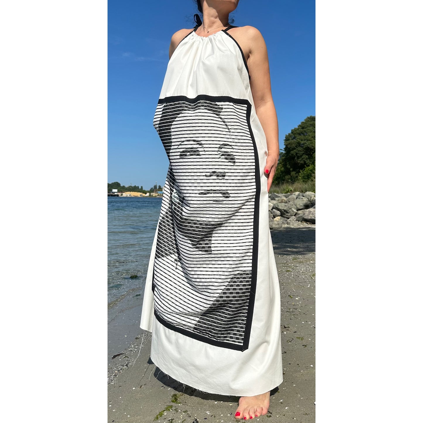 Summer White Kaftan Dress - Handmade clothing from Angel By Silvia - Top Designer Brands 