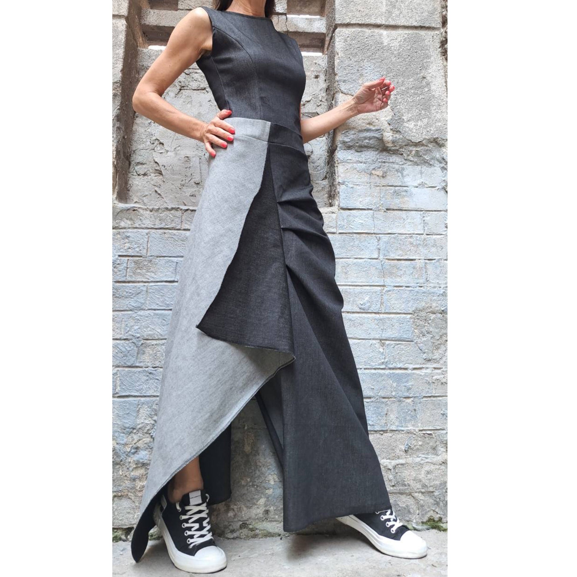 New Avantgarde Denim Dress - Handmade clothing from AngelBySilvia - Top Designer Brands 