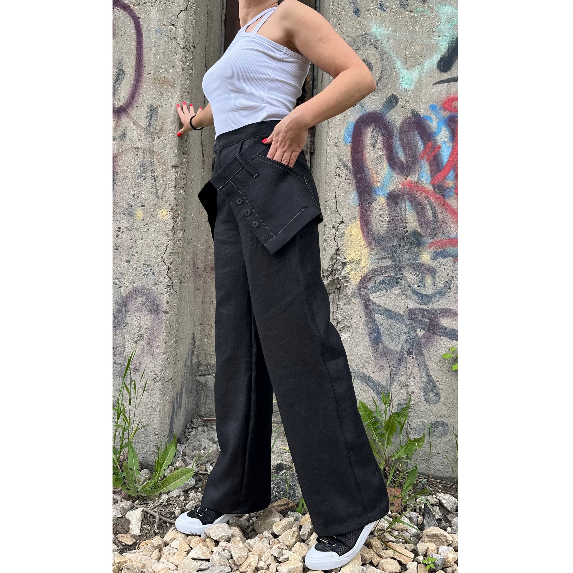 New Extravagant Linen Pants - Handmade clothing from AngelBySilvia - Top Designer Brands 