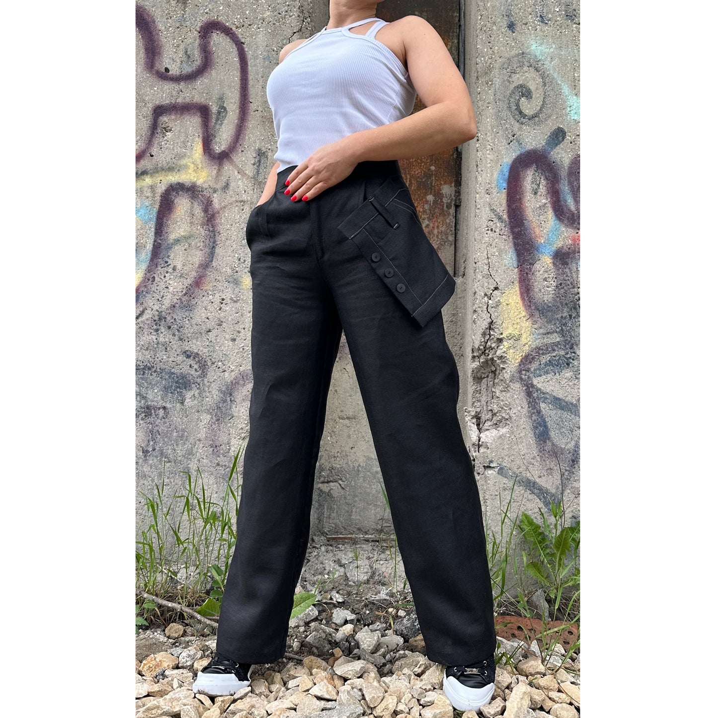 New Extravagant Linen Pants - Handmade clothing from AngelBySilvia - Top Designer Brands 