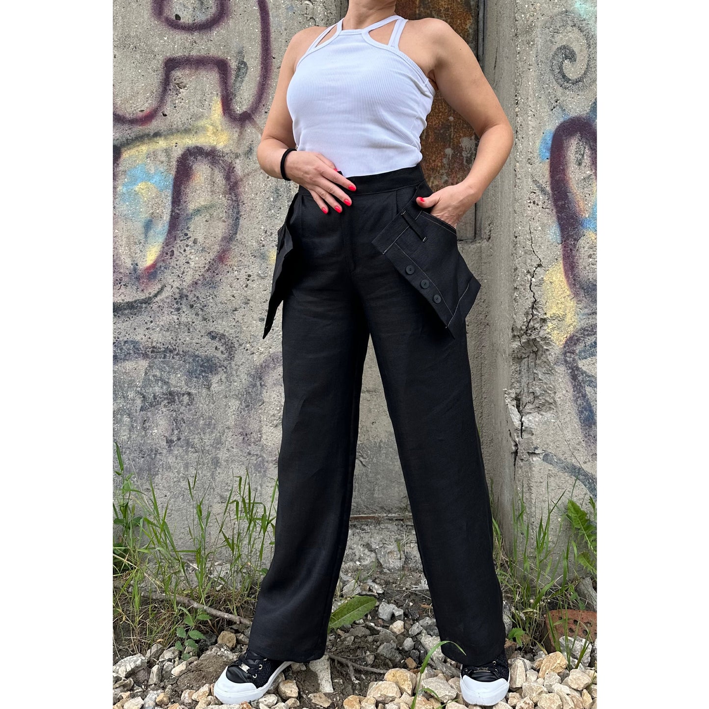 New Extravagant Linen Pants - Handmade clothing from AngelBySilvia - Top Designer Brands 