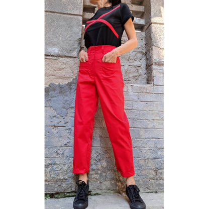 New Extravagant Red Pants - Handmade clothing from AngelBySilvia - Top Designer Brands 