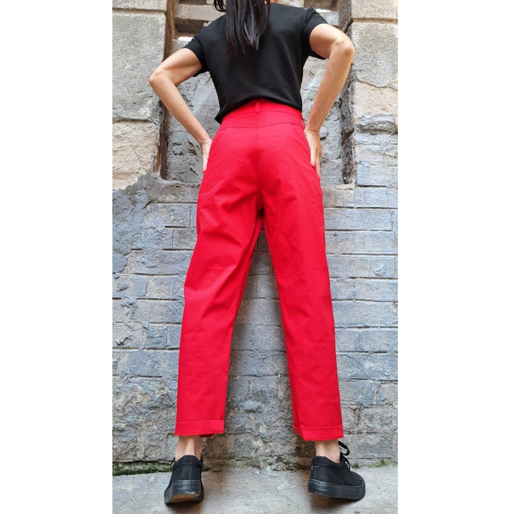 New Extravagant Red Pants - Handmade clothing from AngelBySilvia - Top Designer Brands 