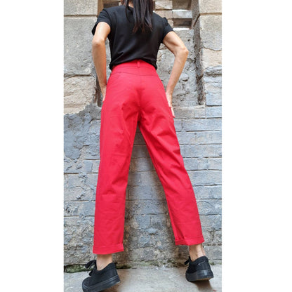 New Extravagant Red Pants - Handmade clothing from AngelBySilvia - Top Designer Brands 