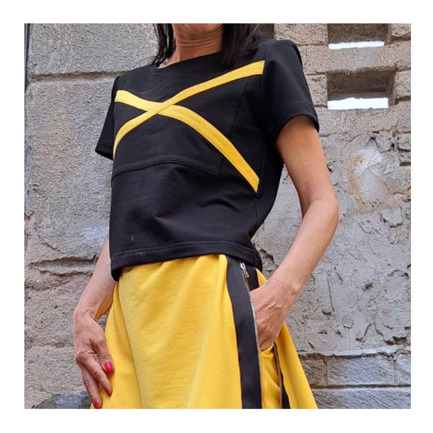 New Extravagant Short Sleeve Top - Handmade clothing from AngelBySilvia - Top Designer Brands 