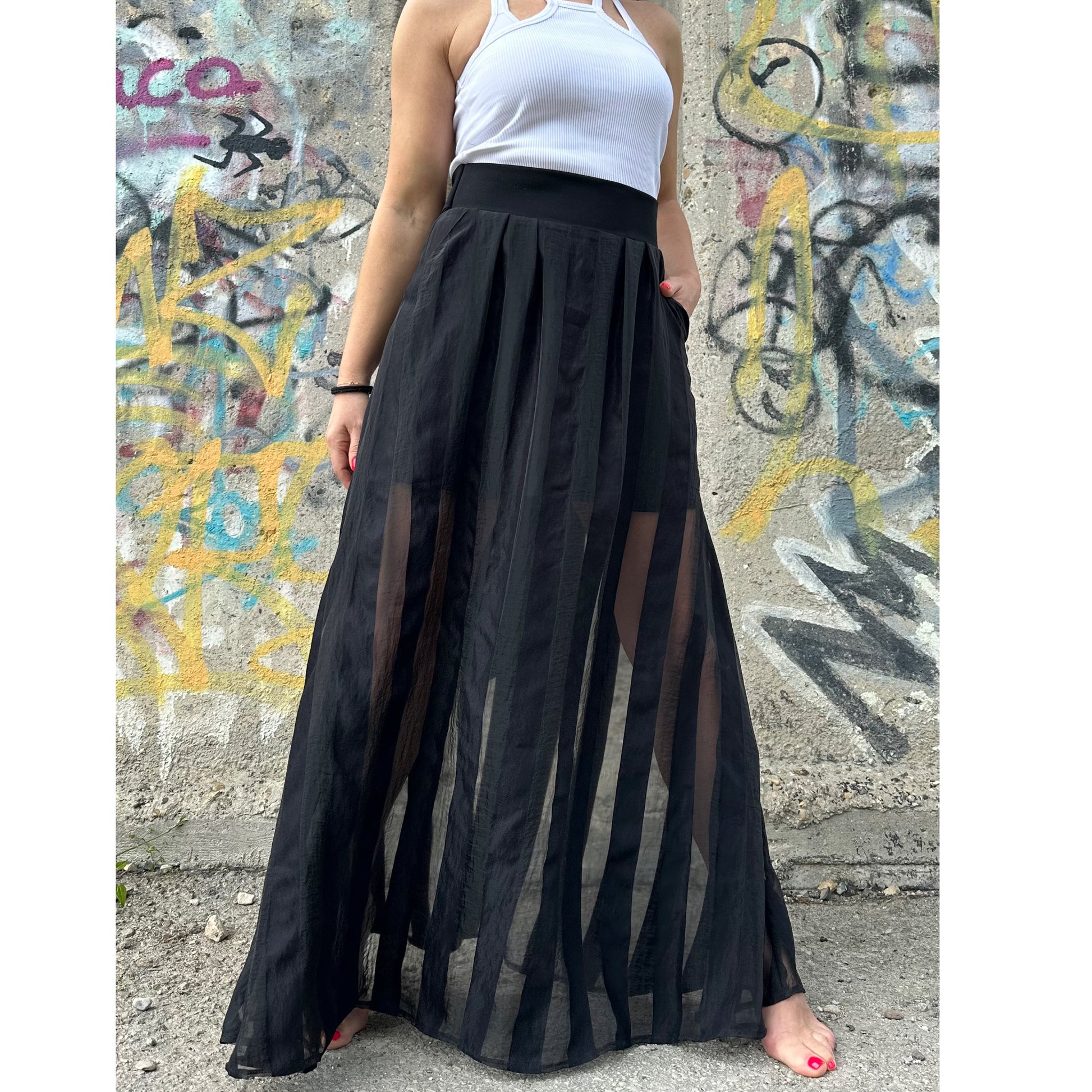 New Long Black Skirt - Handmade clothing from AngelBySilvia - Top Designer Brands 